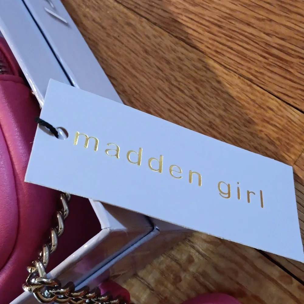 NWT Madden Girl Pink Beanie & Crossbody Gift Set ■ Gift Box Included